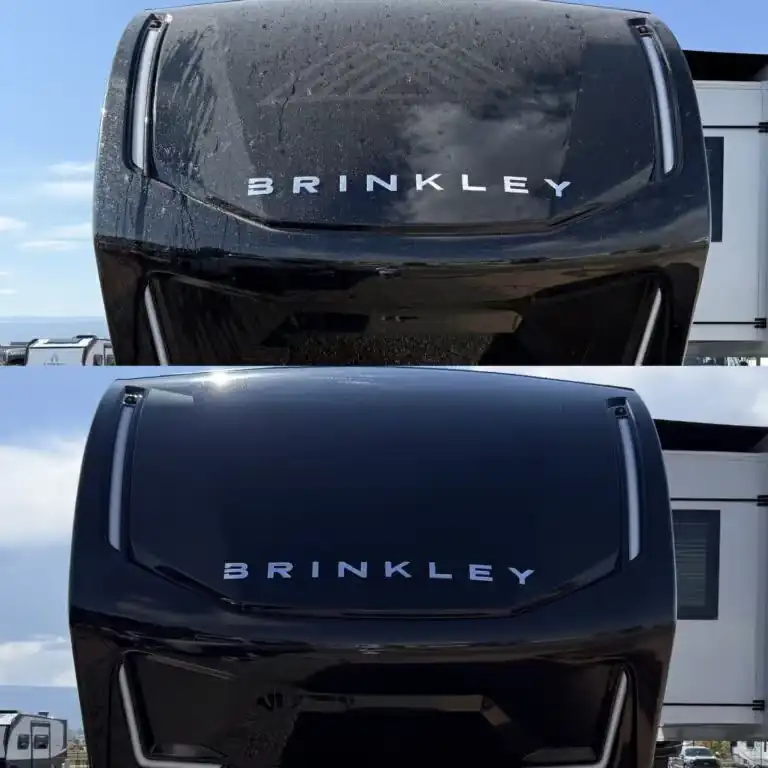 RV Washing before and after