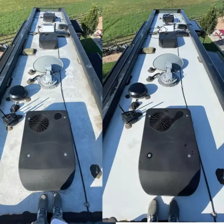 RV Washing before and after
